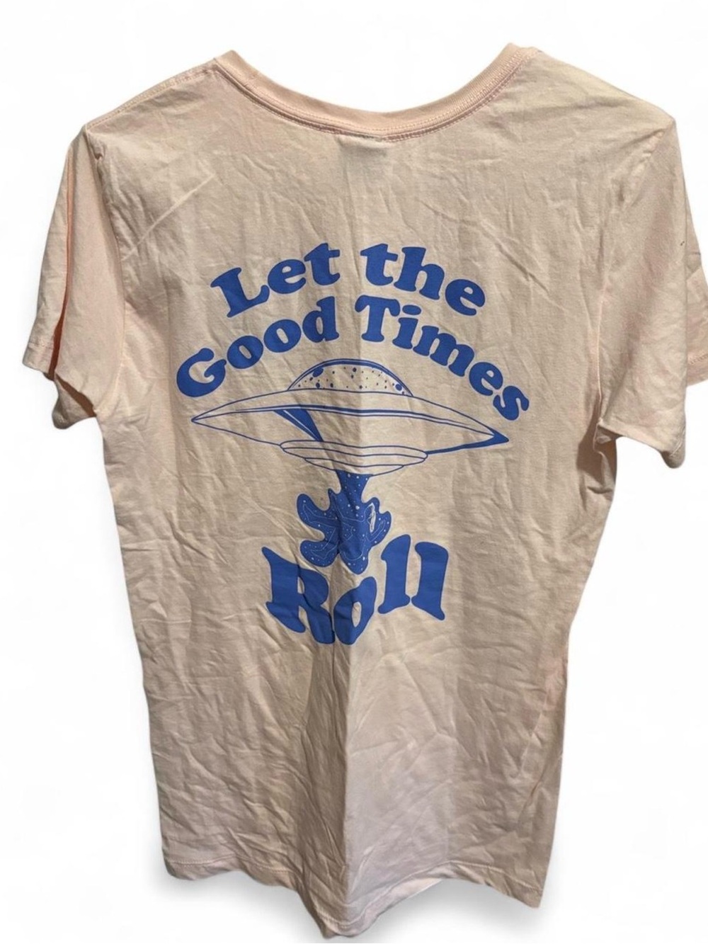 AMBSN “Let The Good Times Roll” Short Sleeve Tee - Light Pink - Picture 4 of 4